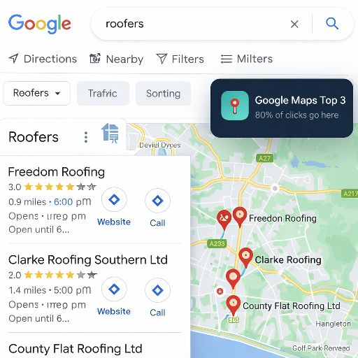 UK roofer working on a roof